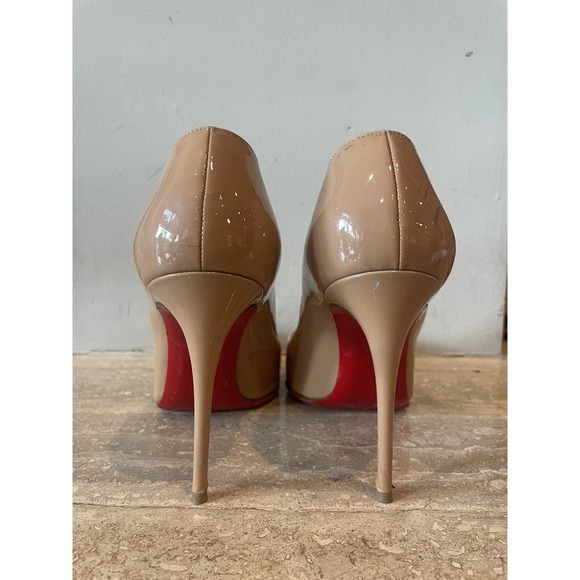 Christian Louboutin Shoes - KATE Christian Louboutin Leather Nude Blush Heels Size 36.5